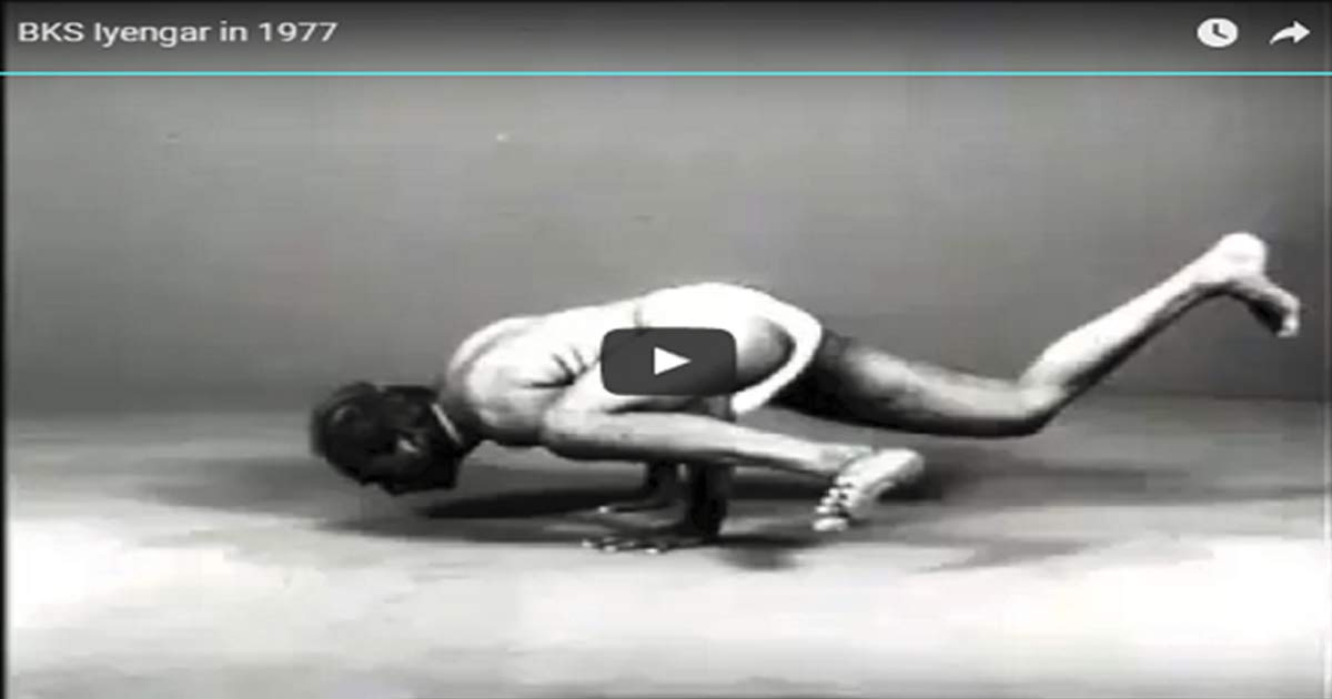 BKS Iyengar in 1977 Amazing Black & White Video
